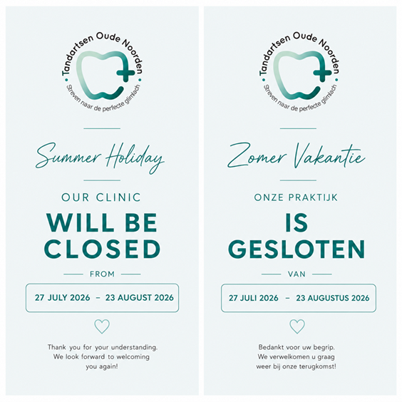 Our clinic will be closed from 27 July 2026 to 23 August 2026.